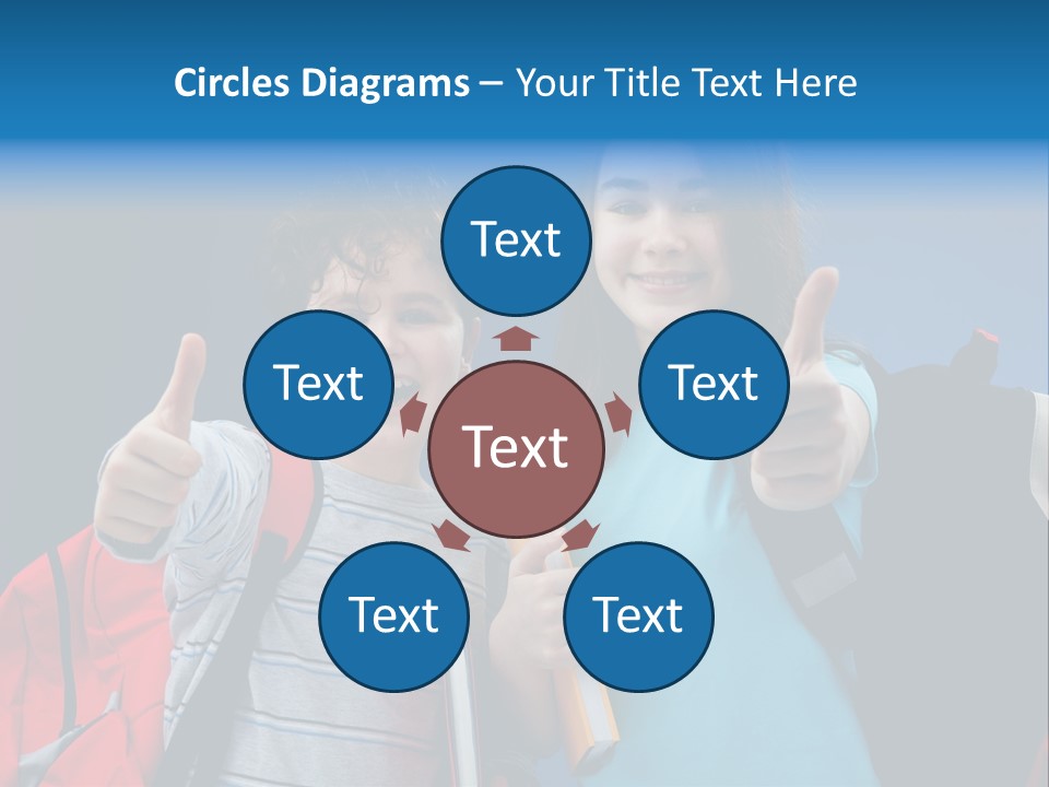 Showing Girl Rucksack PowerPoint Template