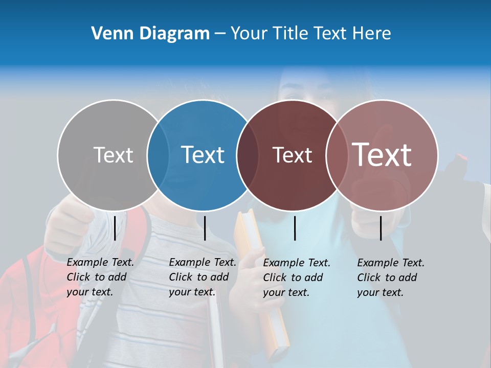 Showing Girl Rucksack PowerPoint Template