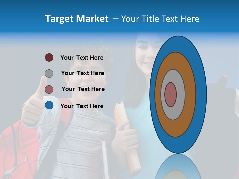 Showing Girl Rucksack PowerPoint Template