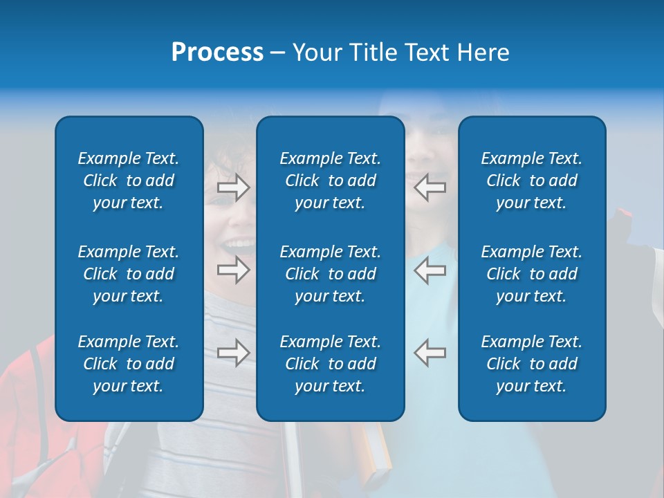 Showing Girl Rucksack PowerPoint Template