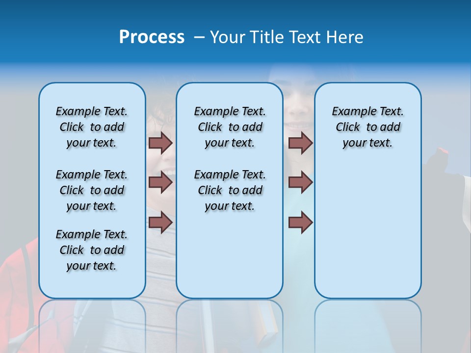 Showing Girl Rucksack PowerPoint Template