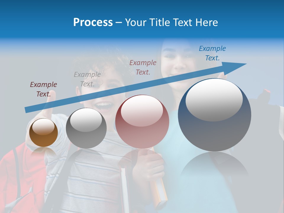 Showing Girl Rucksack PowerPoint Template