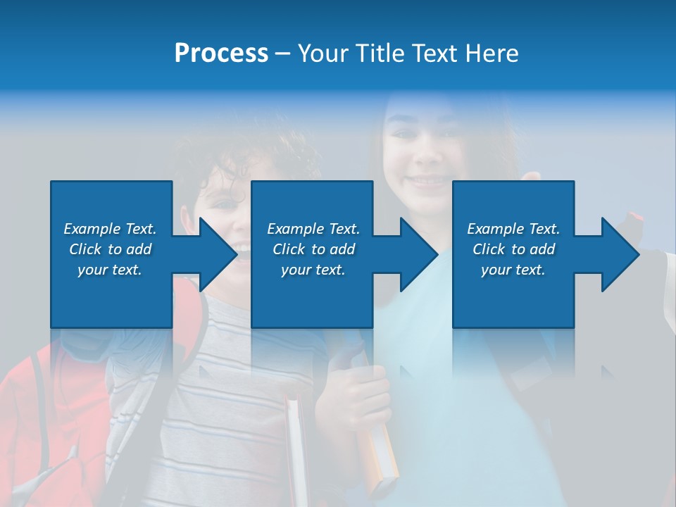 Showing Girl Rucksack PowerPoint Template