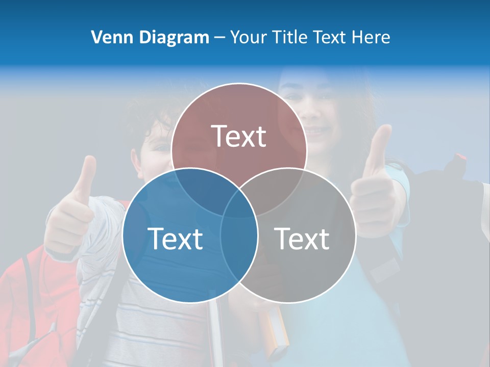 Showing Girl Rucksack PowerPoint Template