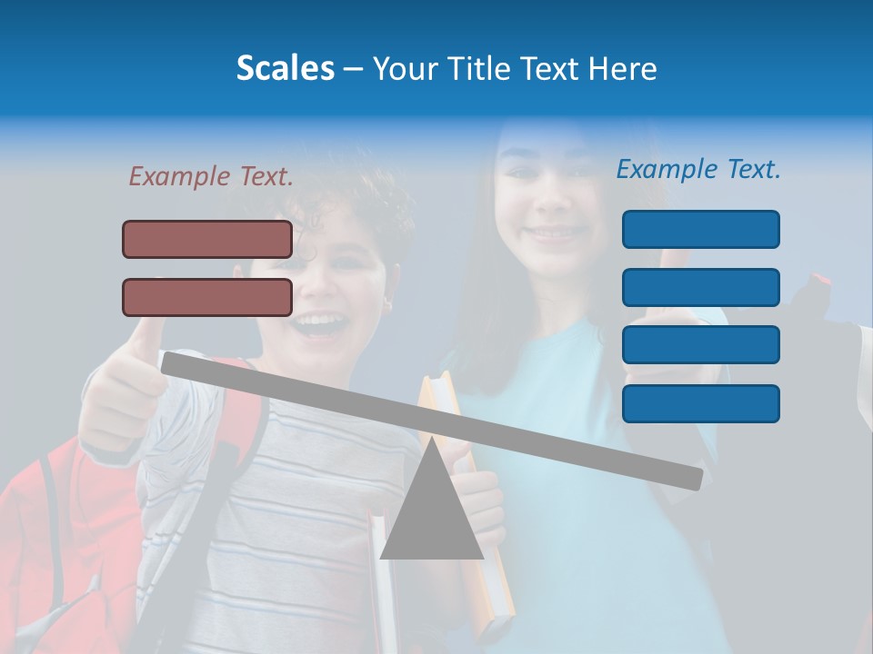Showing Girl Rucksack PowerPoint Template
