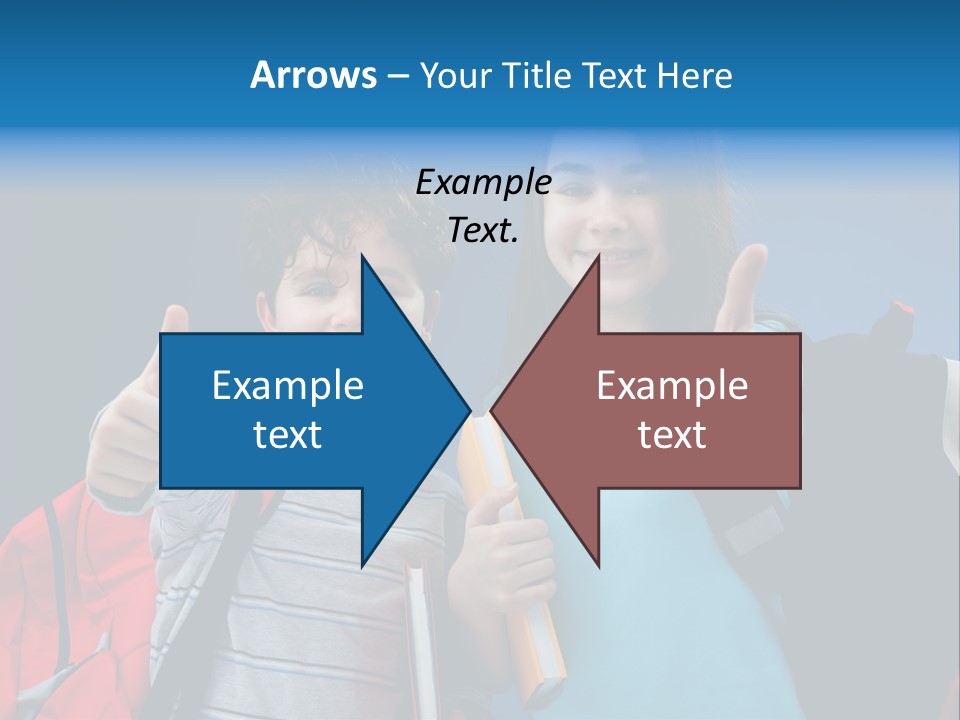 Showing Girl Rucksack PowerPoint Template