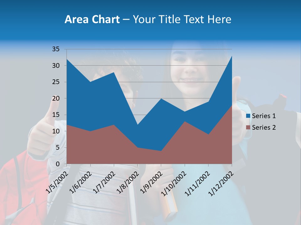 Showing Girl Rucksack PowerPoint Template