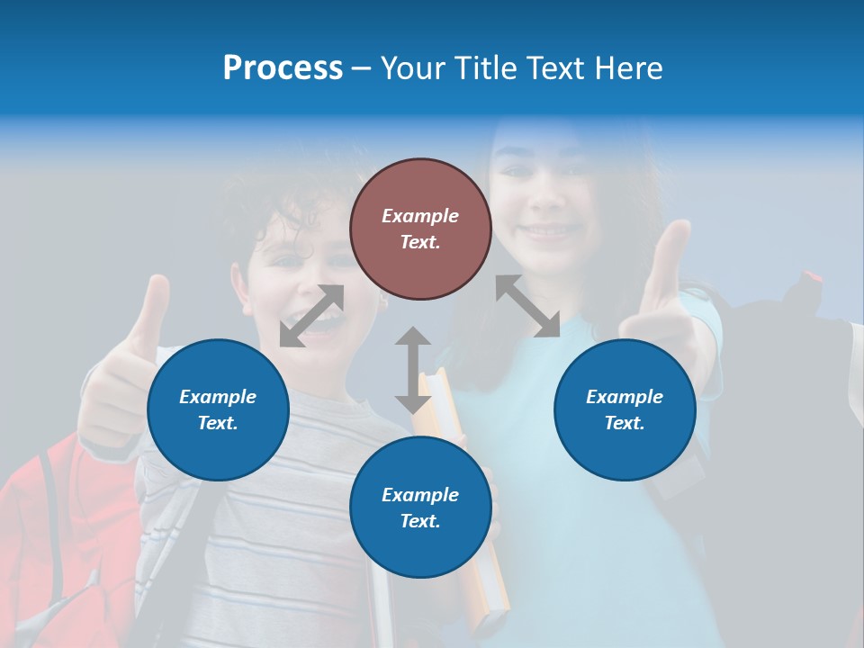 Showing Girl Rucksack PowerPoint Template