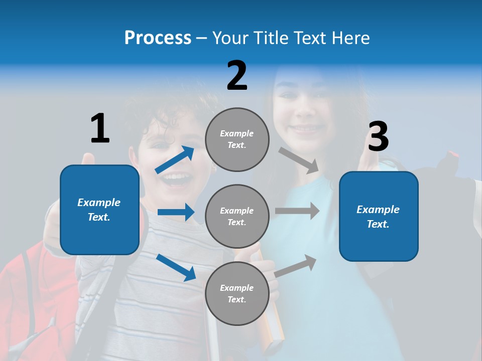 Showing Girl Rucksack PowerPoint Template