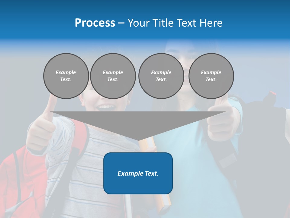 Showing Girl Rucksack PowerPoint Template