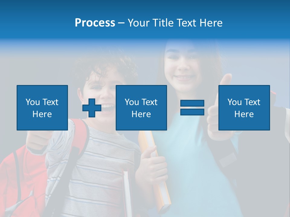 Showing Girl Rucksack PowerPoint Template