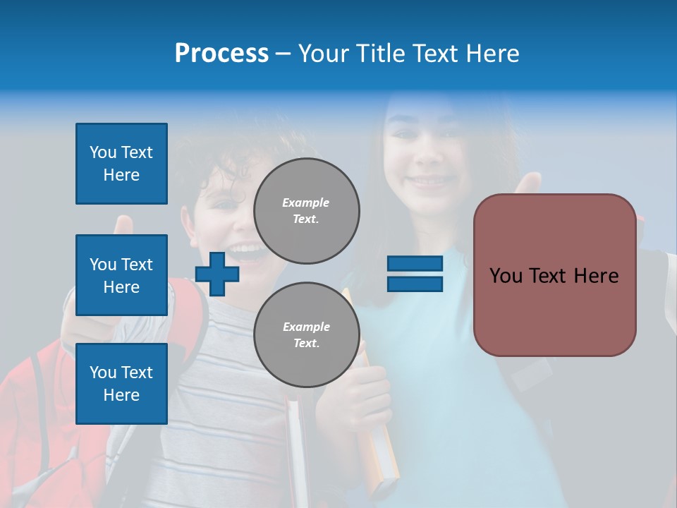 Showing Girl Rucksack PowerPoint Template