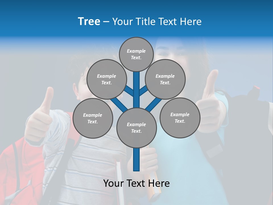 Showing Girl Rucksack PowerPoint Template