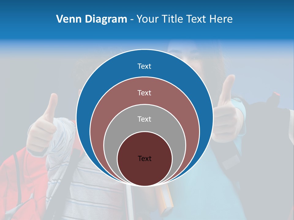 Showing Girl Rucksack PowerPoint Template