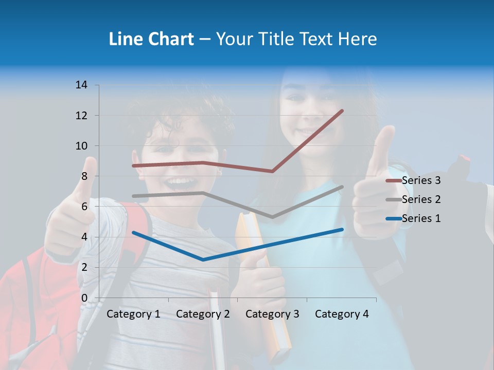 Showing Girl Rucksack PowerPoint Template