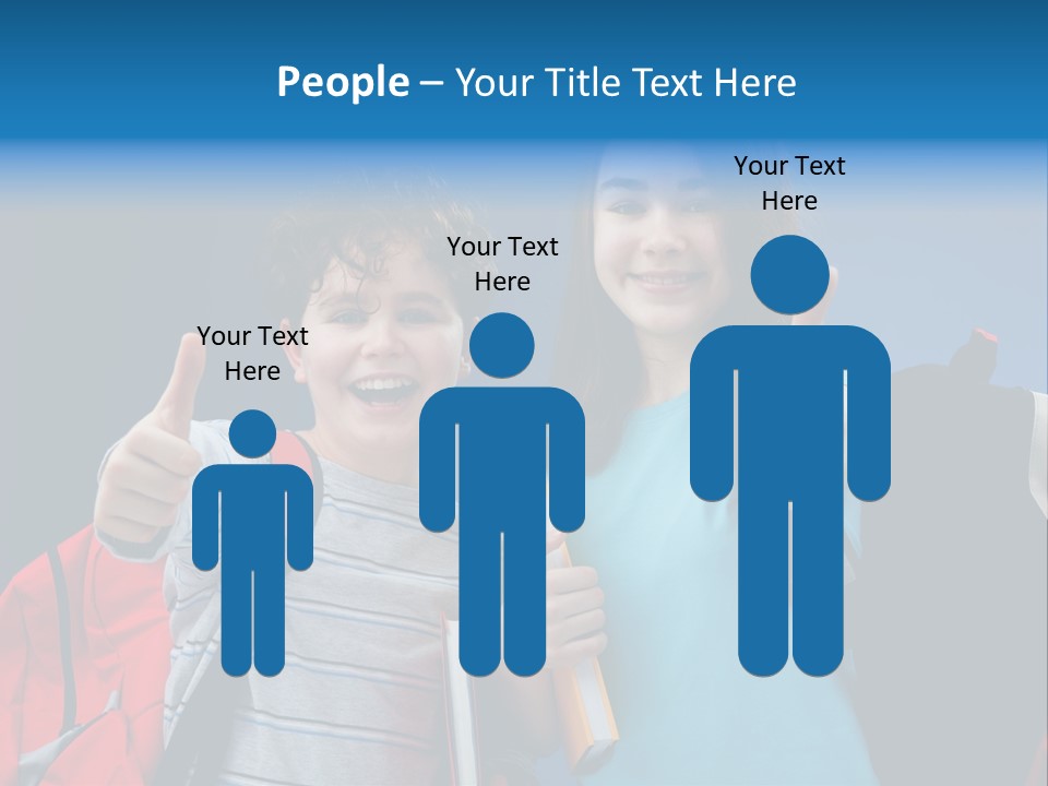 Showing Girl Rucksack PowerPoint Template