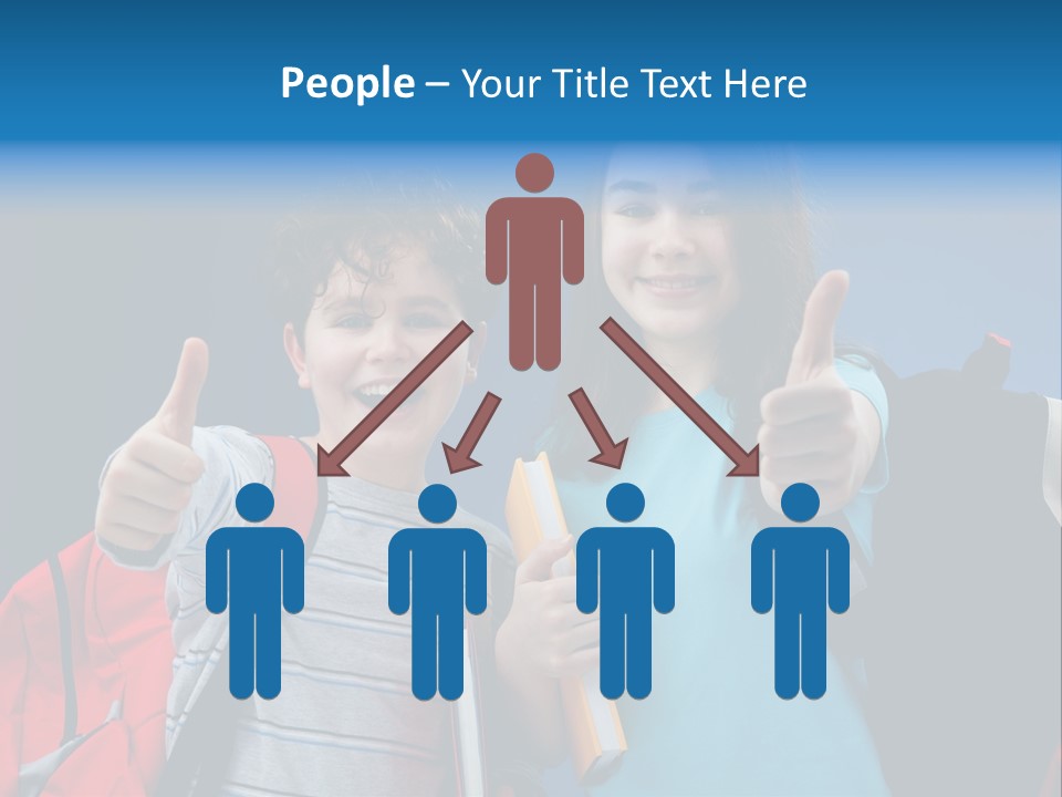 Showing Girl Rucksack PowerPoint Template