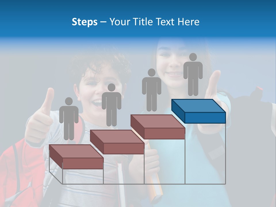 Showing Girl Rucksack PowerPoint Template