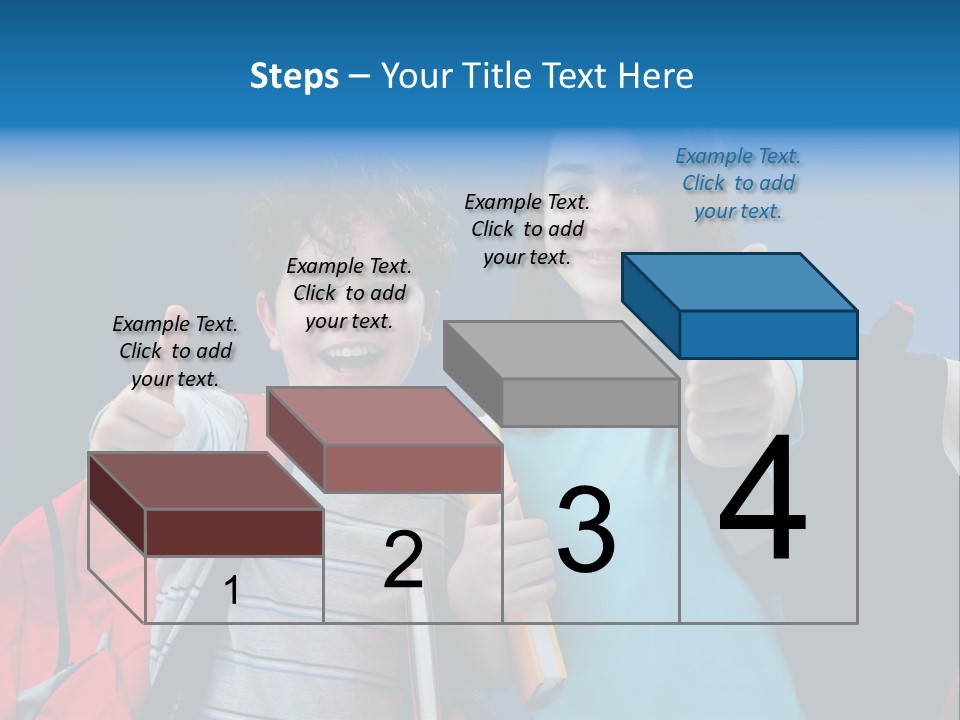 Showing Girl Rucksack PowerPoint Template