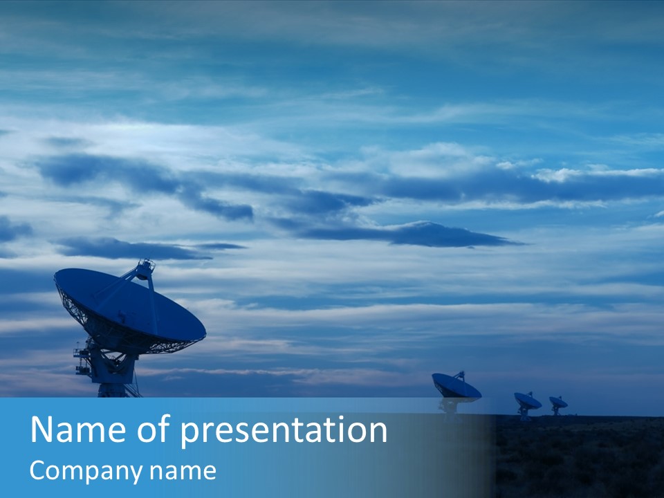 Astronomy Array Dusk PowerPoint Template