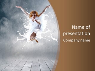 Tiptoe Mid Air Elegance PowerPoint Template