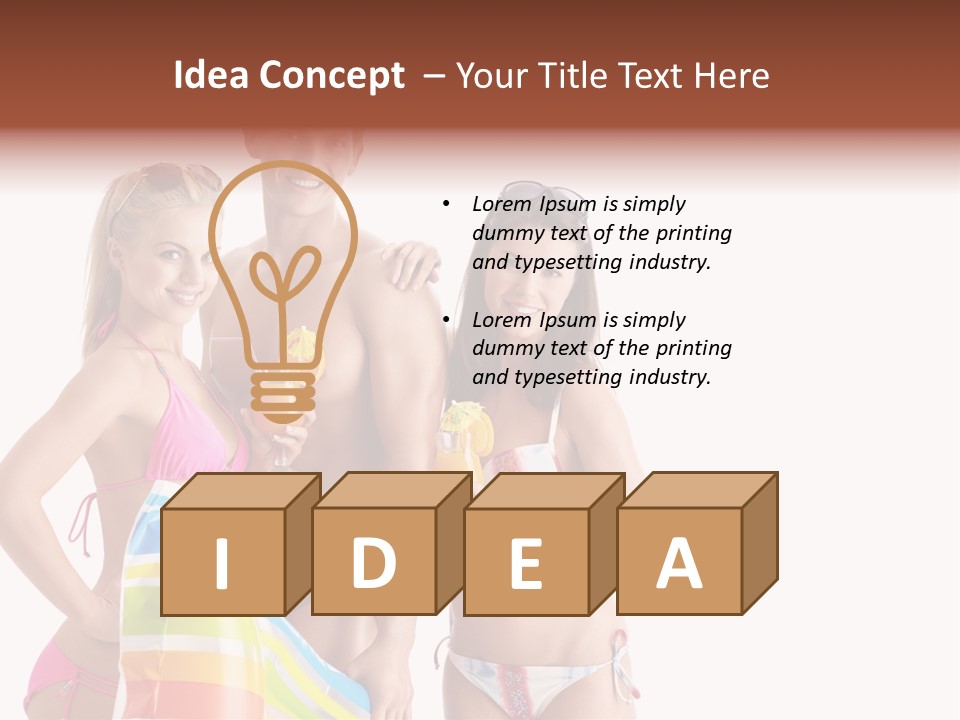 Happiness Female Girl PowerPoint Template