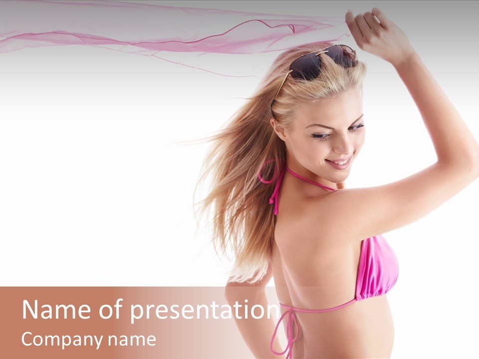 Girl Sunny Cute PowerPoint Template