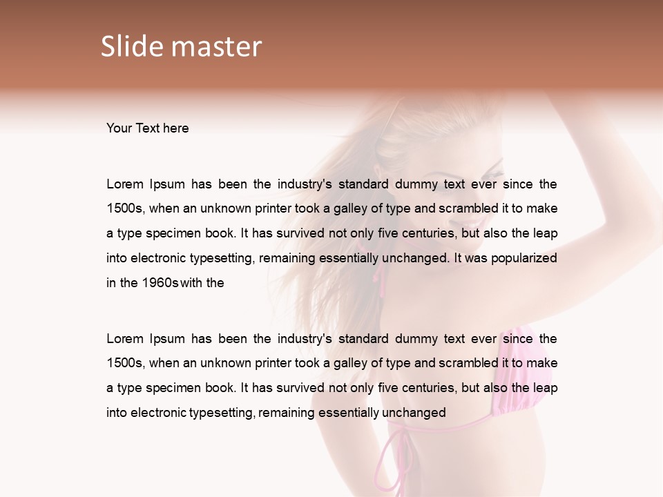 Girl Sunny Cute PowerPoint Template