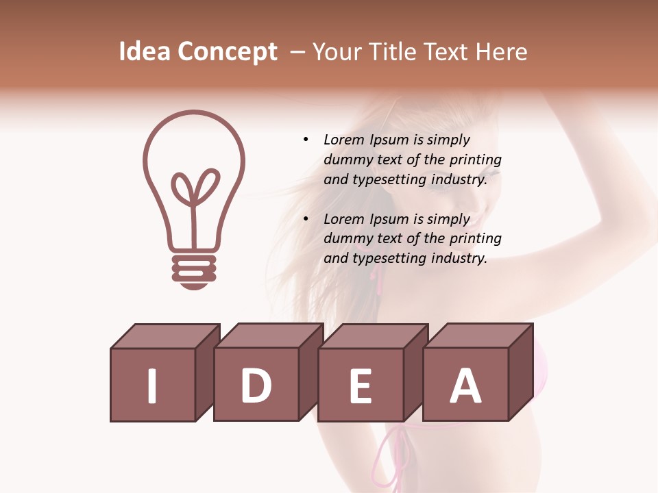 Girl Sunny Cute PowerPoint Template