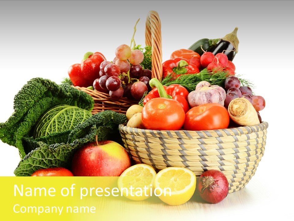 Nutrients Fresh Garlic PowerPoint Template