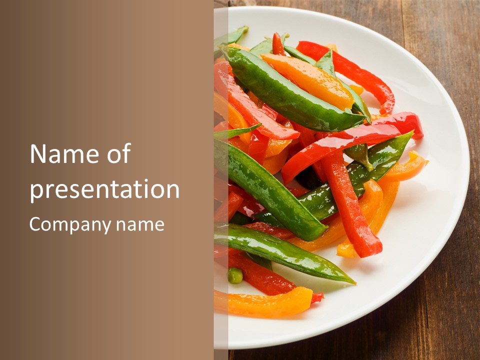 Healthy Sliced Vegetable PowerPoint Template