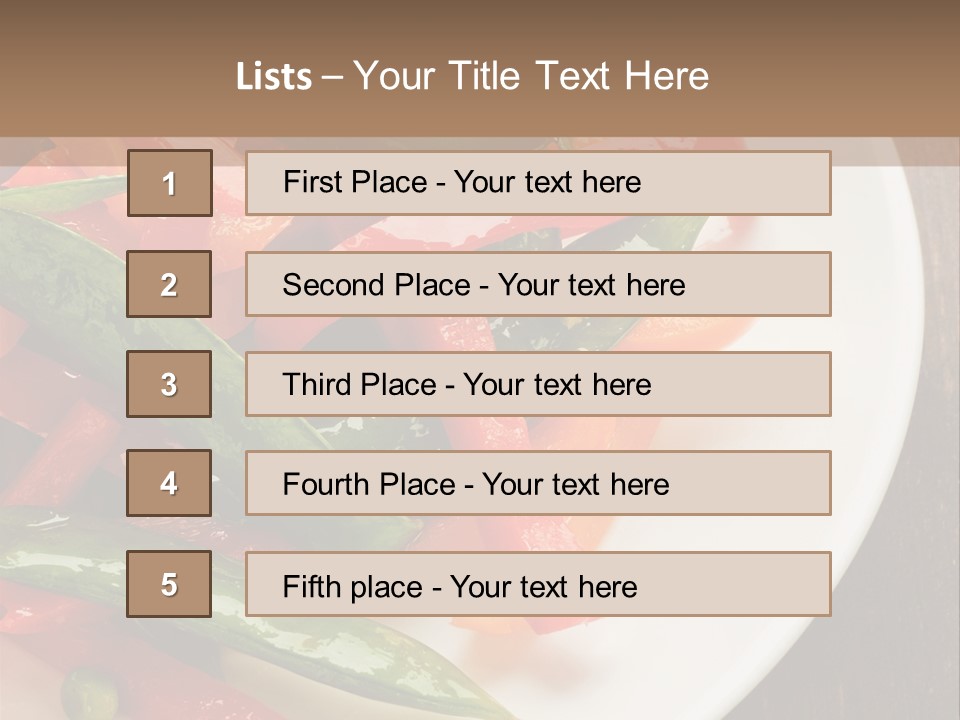 Healthy Sliced Vegetable PowerPoint Template