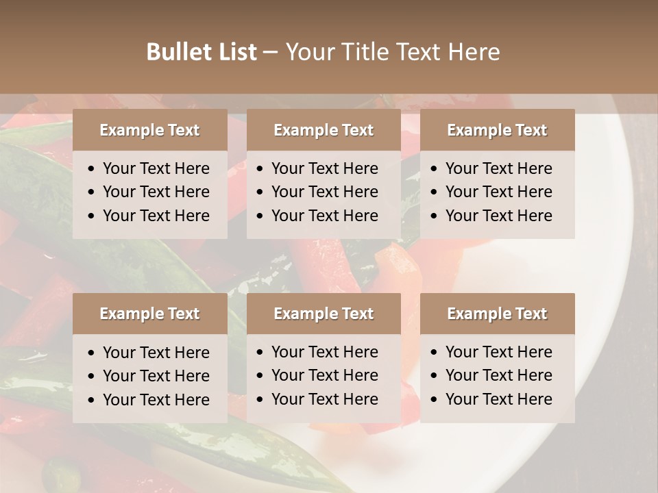 Healthy Sliced Vegetable PowerPoint Template