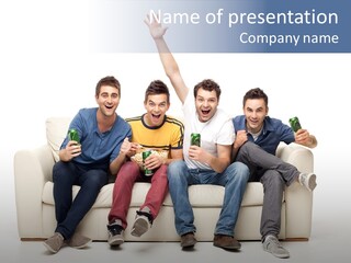 Smile Caucasian Joy PowerPoint Template