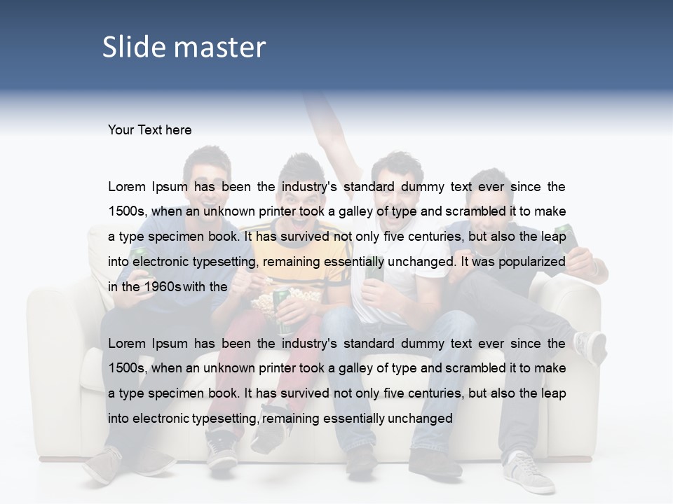 Smile Caucasian Joy PowerPoint Template