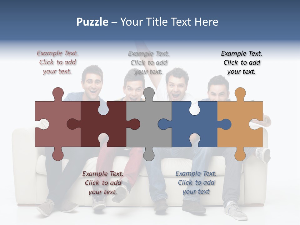 Smile Caucasian Joy PowerPoint Template