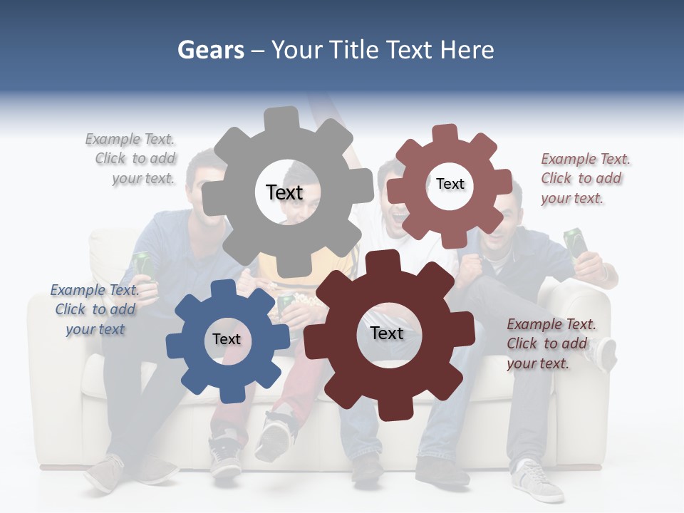 Smile Caucasian Joy PowerPoint Template