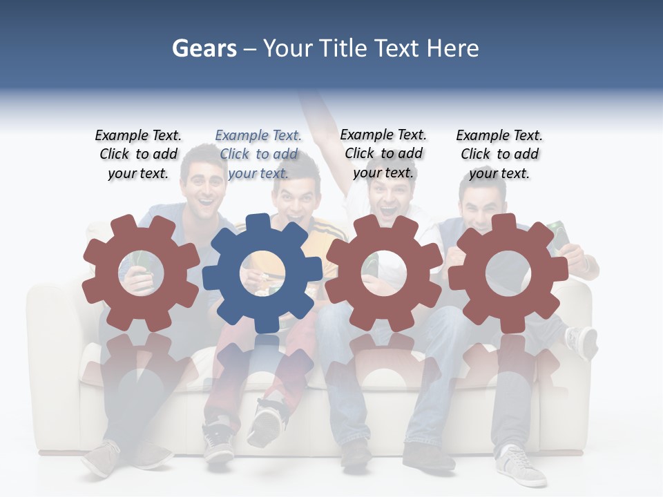 Smile Caucasian Joy PowerPoint Template