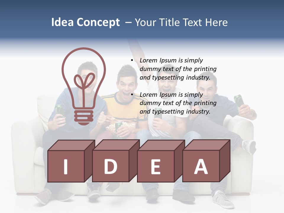 Smile Caucasian Joy PowerPoint Template