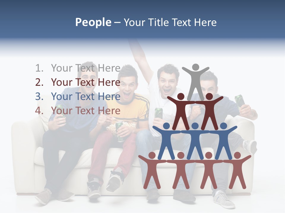 Smile Caucasian Joy PowerPoint Template