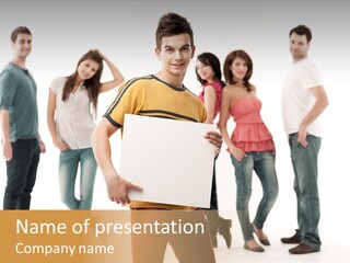 Handsome Advertising Team PowerPoint Template