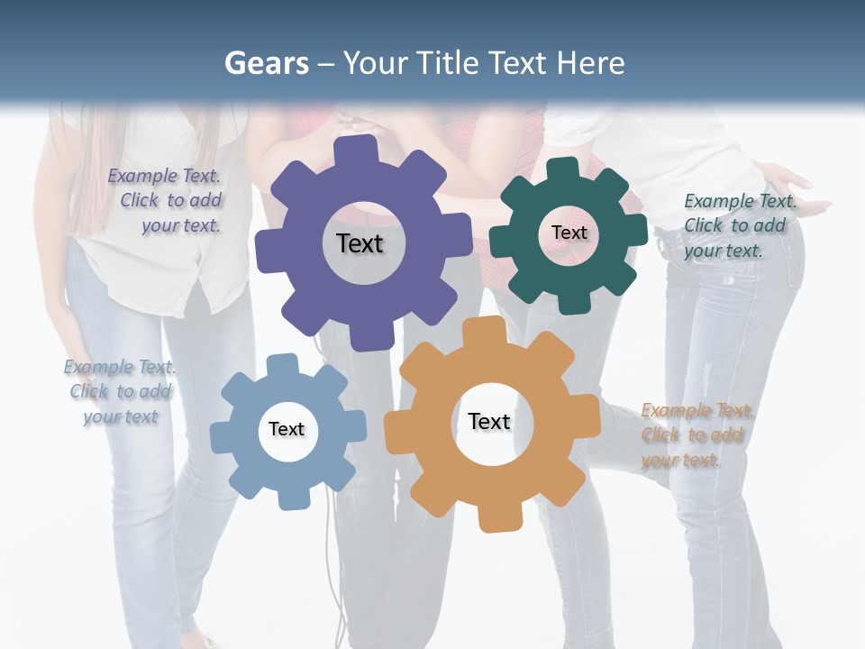 Colorful Many Young PowerPoint Template