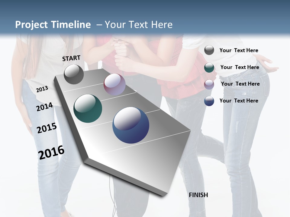 Colorful Many Young PowerPoint Template
