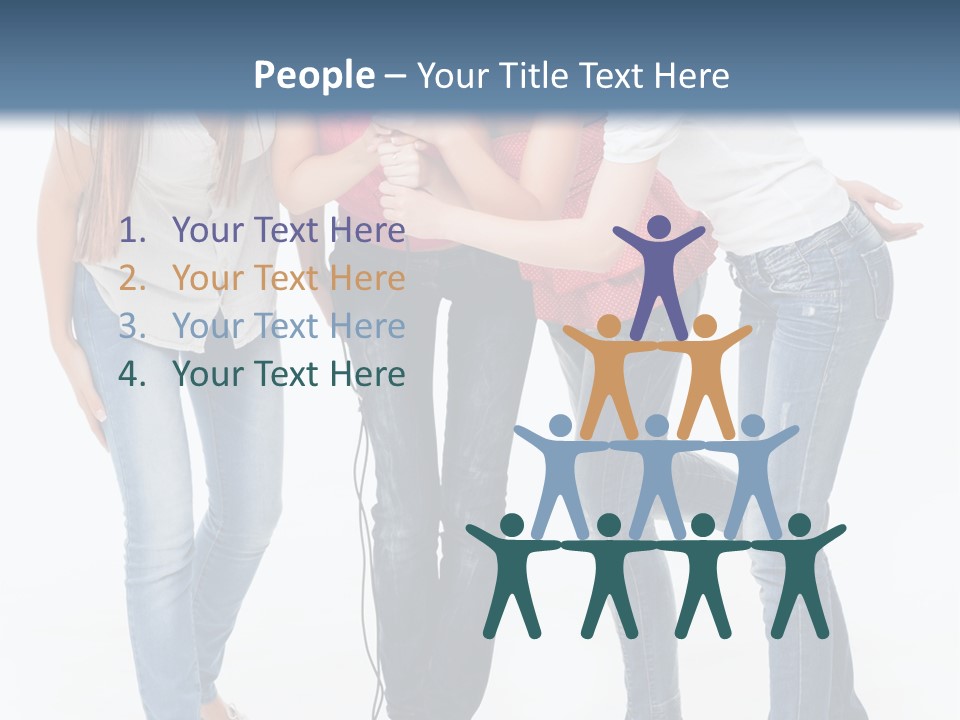 Colorful Many Young PowerPoint Template