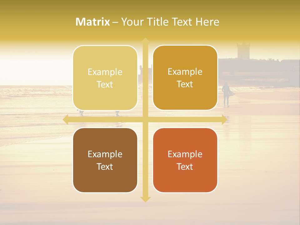 Surfing Shoreline Walking PowerPoint Template