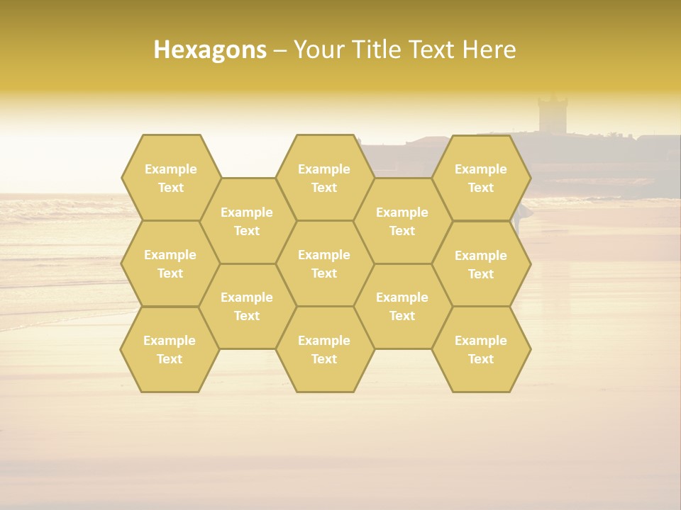 Surfing Shoreline Walking PowerPoint Template