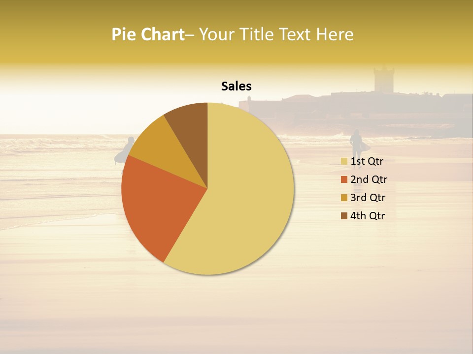 Surfing Shoreline Walking PowerPoint Template