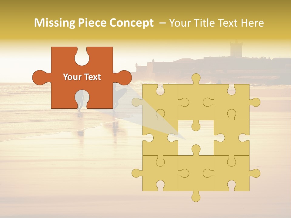 Surfing Shoreline Walking PowerPoint Template