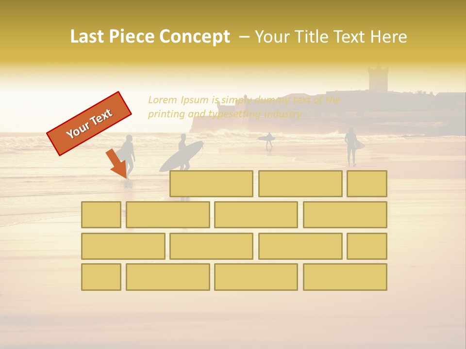 Surfing Shoreline Walking PowerPoint Template