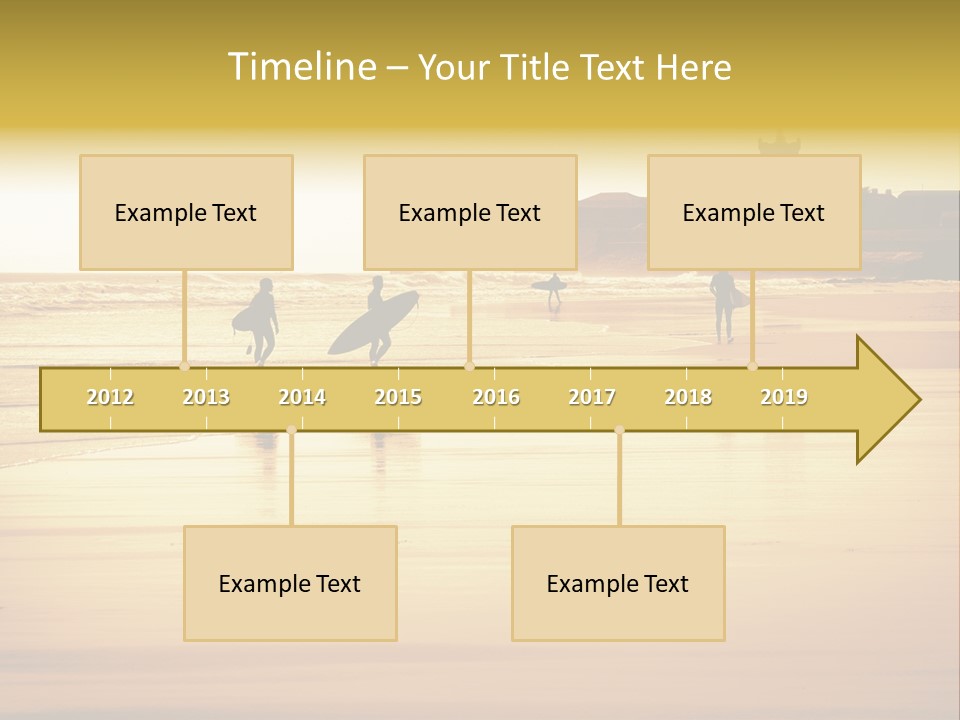 Surfing Shoreline Walking PowerPoint Template